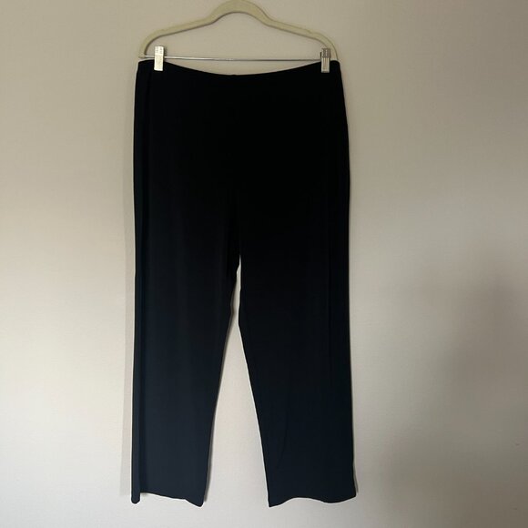 ALFANI Dressy Knit Pull on Pants - Size 0X - black - Picture 1 of 6